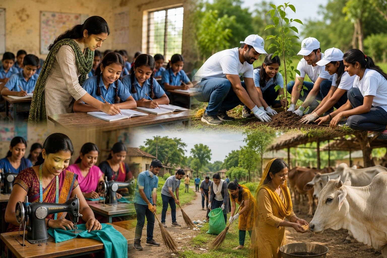 Kripala Foundation ka kaam - shiksha, paryawaran, skill aur gau sewa